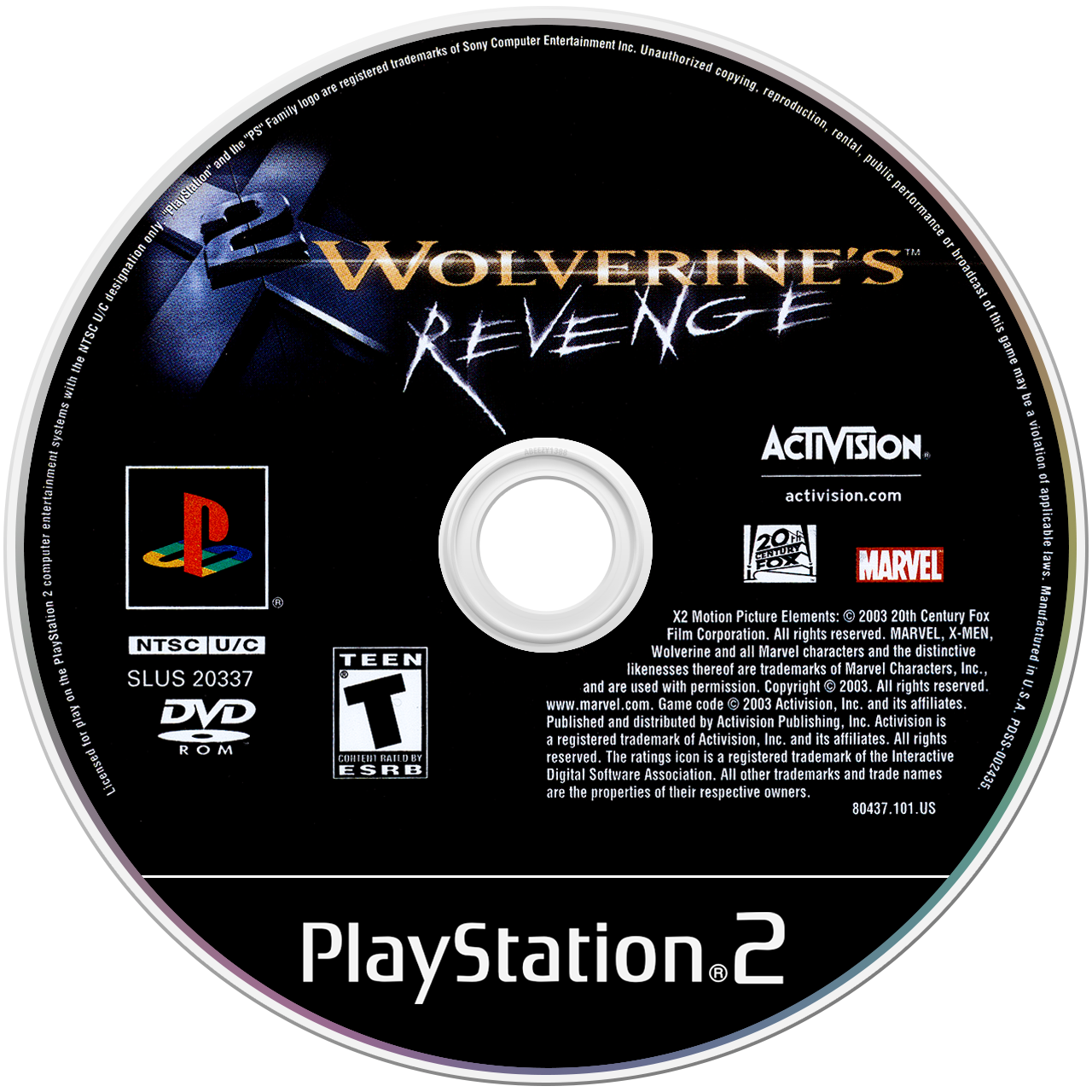 X2 Wolverines Revenge media 4 for Playstation 2